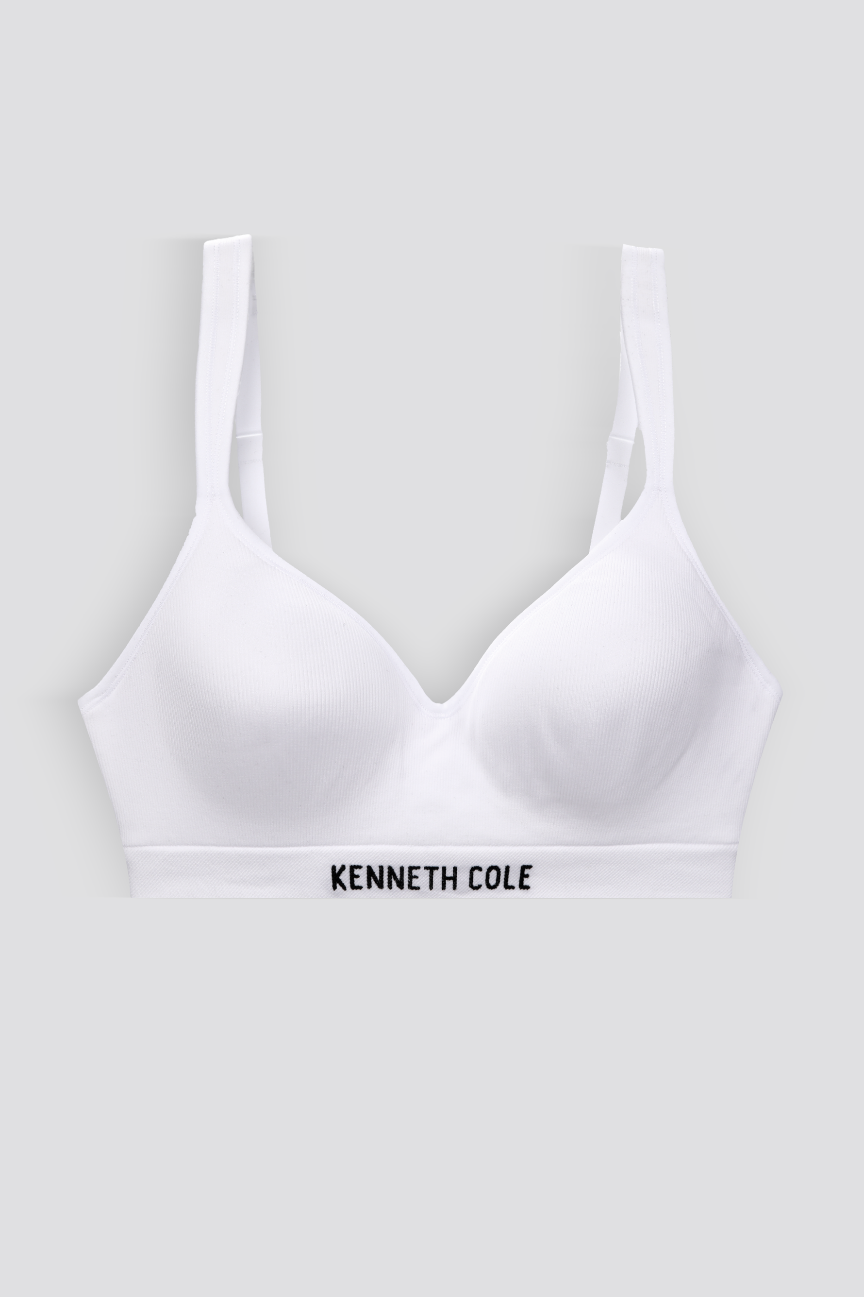 חזייה ריב סימלס מרופדת בצבע לבן