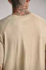 חולצת סימלס רגלן שרוול קצר בצבע בז'