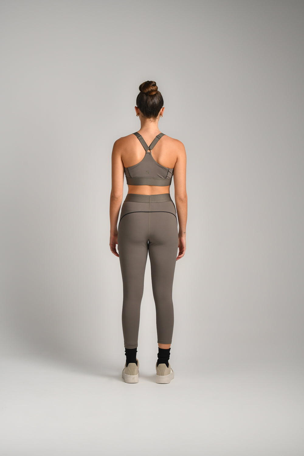 טייץ ארוך בעל חגורת מותן סרט גומי