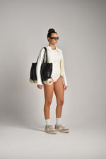 ג'קט ספורט ארוך סימלס רוכסן מלא בצבע שמנת