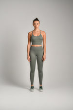 טייץ ספורט ריב סימלס בצבע ירוק זית