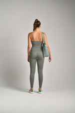 טייץ ספורט ריב סימלס בצבע ירוק זית