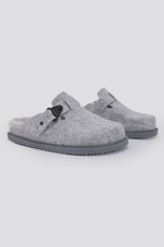 נעלי בית לבד לנשים בצבע אפור