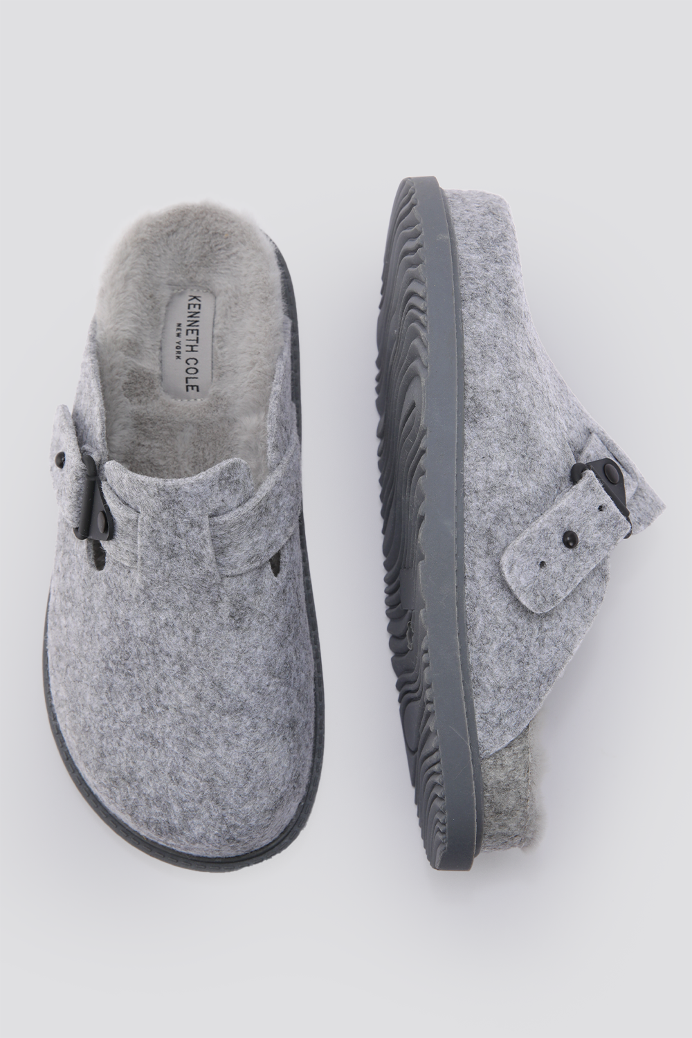 נעלי בית לבד לנשים בצבע אפור