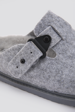 נעלי בית לבד לנשים בצבע אפור