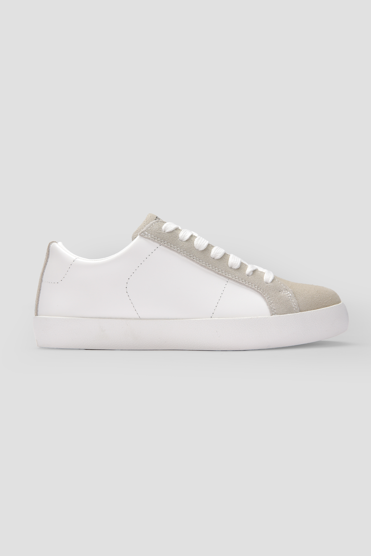 סניקרס מעור לנשים בצבע לבן/בז'