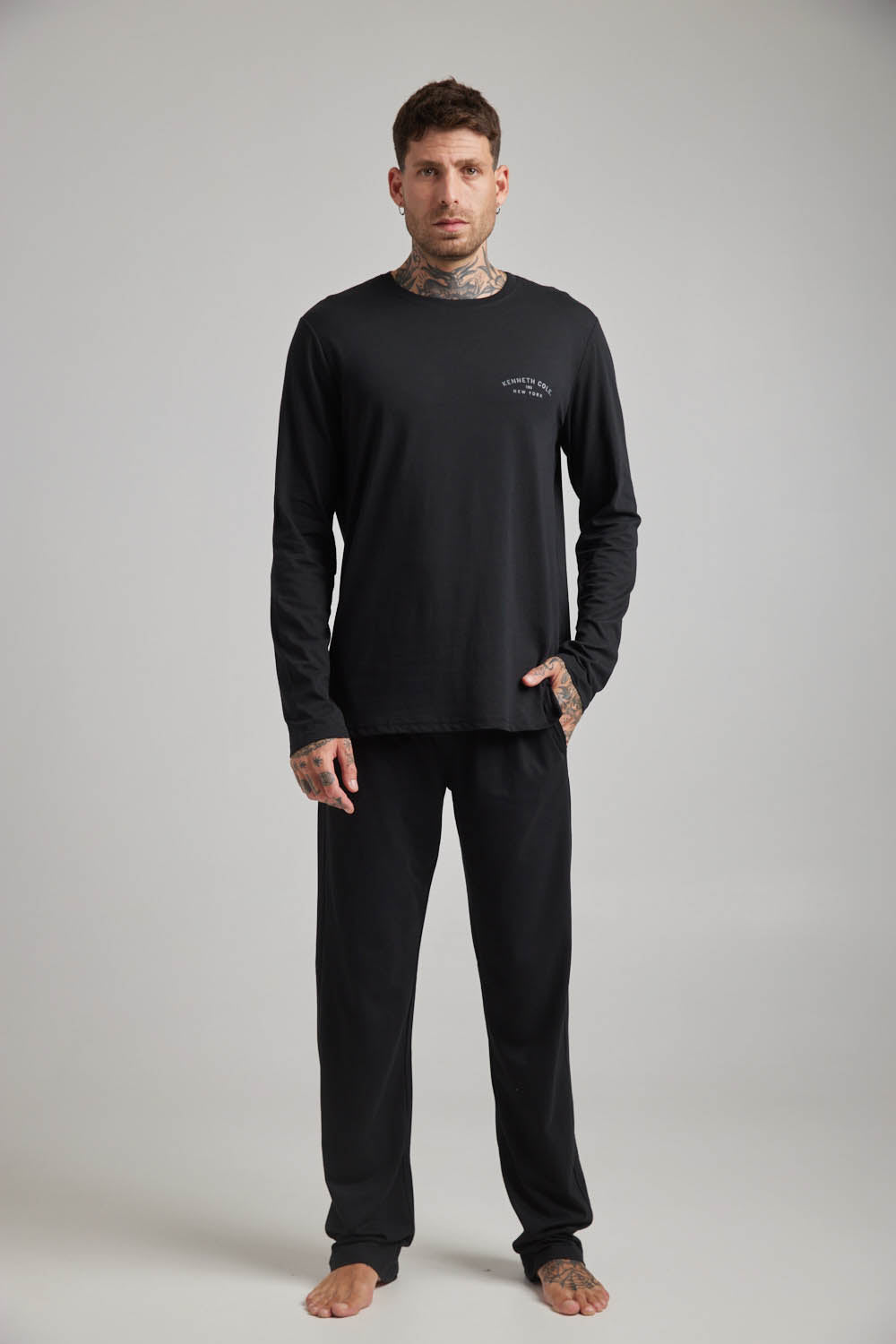 סט הלבשת פנאי שלושה חלקים לגברים 