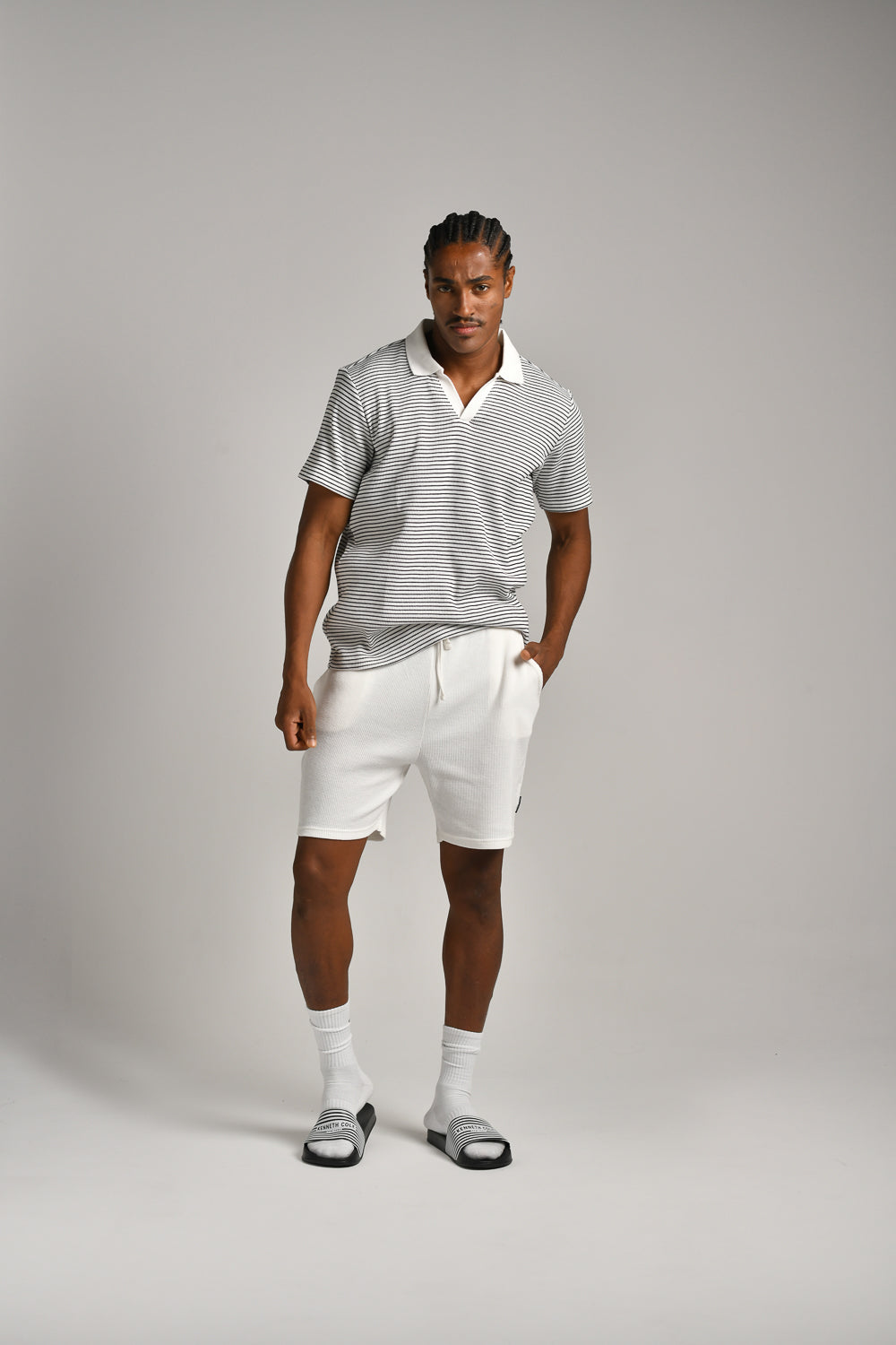 מכנסי ברמודה וואפל לגברים