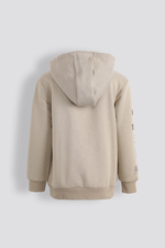 סווטשירט קפוצ'ון עם כיס קנגרו בצבע כאמל