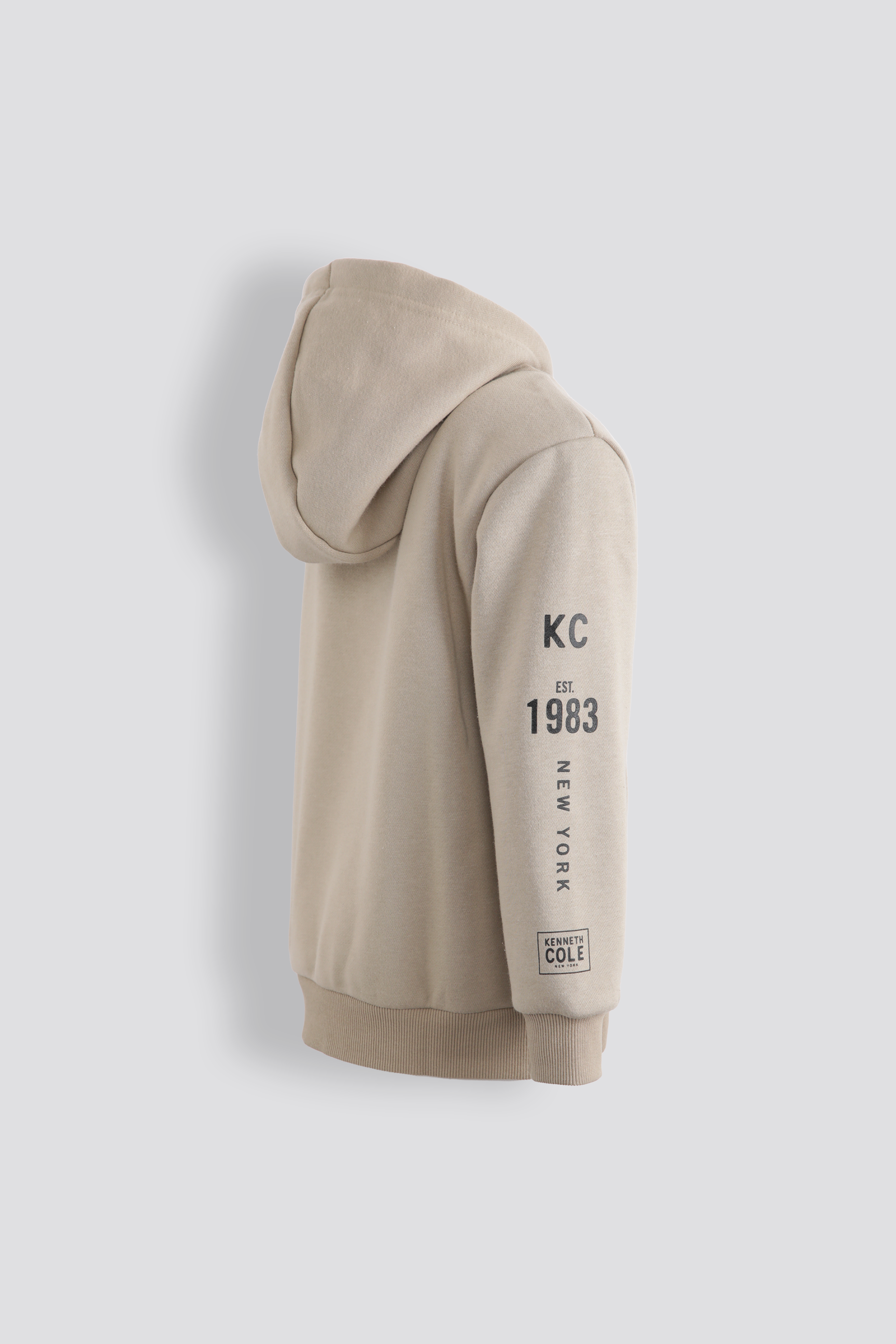 סווטשירט קפוצ'ון עם כיס קנגרו בצבע כאמל