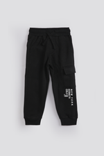 מכנסי ג'וגר דגמ"ח ארוכים בצבע שחור