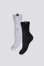 מארז 2 זוגות גרביים פלאפיים בצבע שחור ואפור