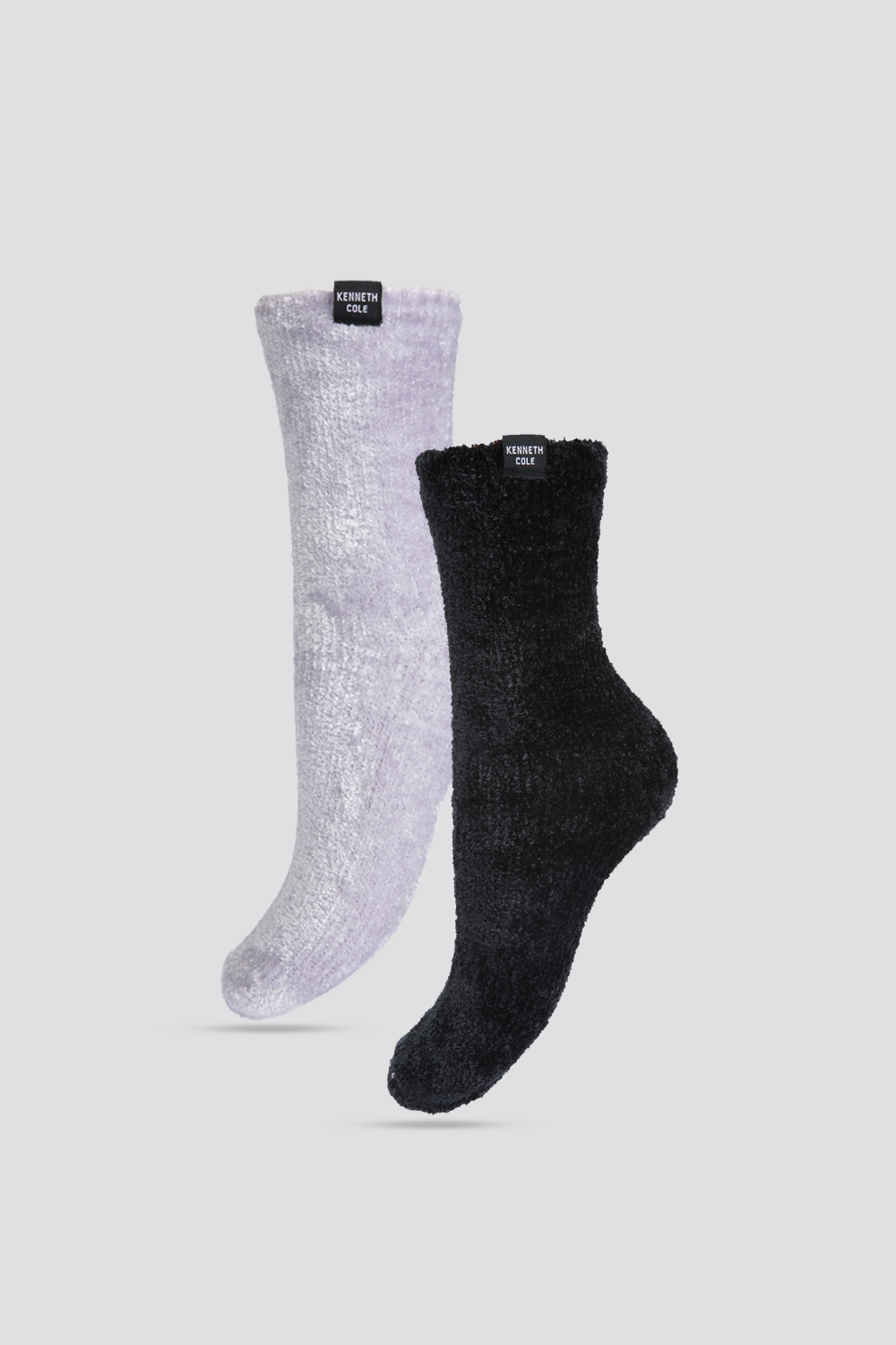 מארז 2 זוגות גרביים פלאפיים בצבע שחור ואפור