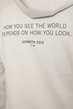 סווטשירט קפוצ'ון עם רוכסן בצבע אבן