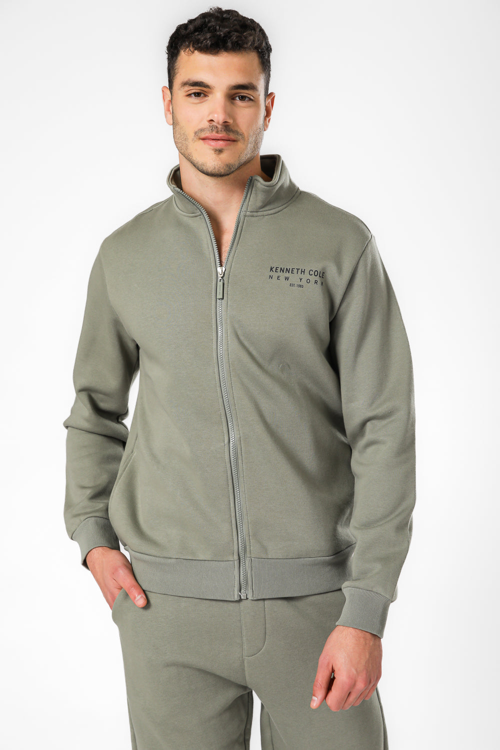 סווטשירט צווארון גולף עם רוכסן