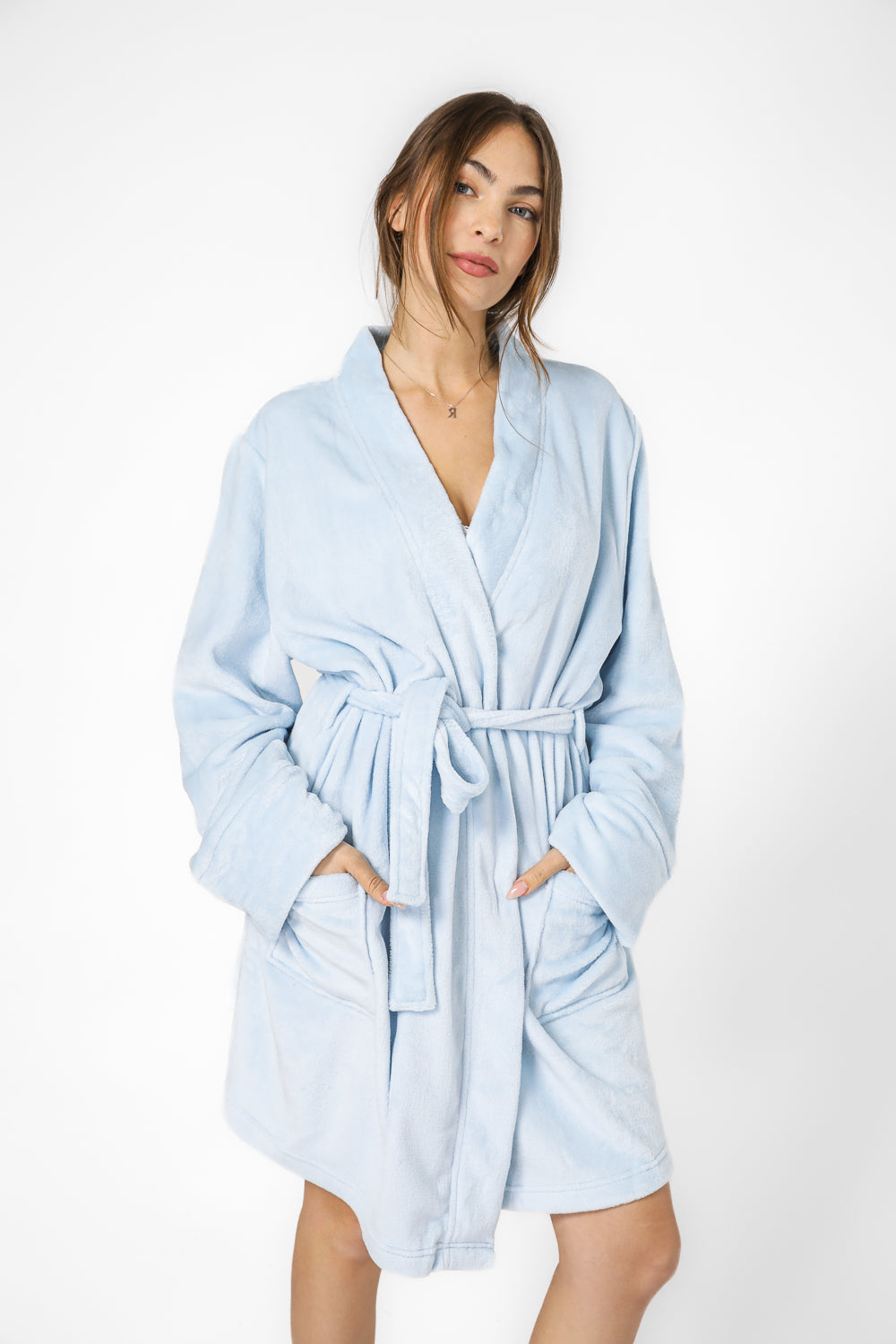 חלוק פלאפי לנשים בצבע תכלת