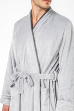 חלוק פלאפי לגברים בצבע אפור