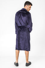 חלוק פלאפי לגברים בצבע נייבי