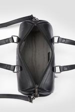 תיק יד דמוי עור בצבע שחור