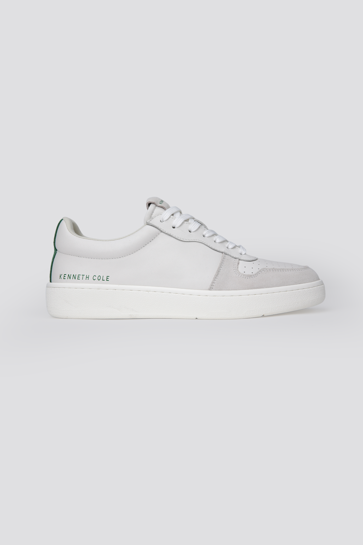 סניקרס עור בצבע לבן לגברים | קנת קול