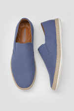 נעלי מוקסין קנבס לגברים בצבע כחול בהיר