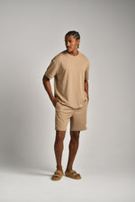 מכנסי שורט מבד ריב 