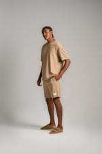 מכנסי שורט מבד ריב 