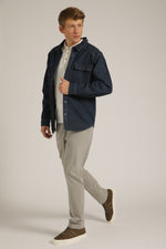 אוברשירט ג'ינס בצבע כחול כהה | קנת קול