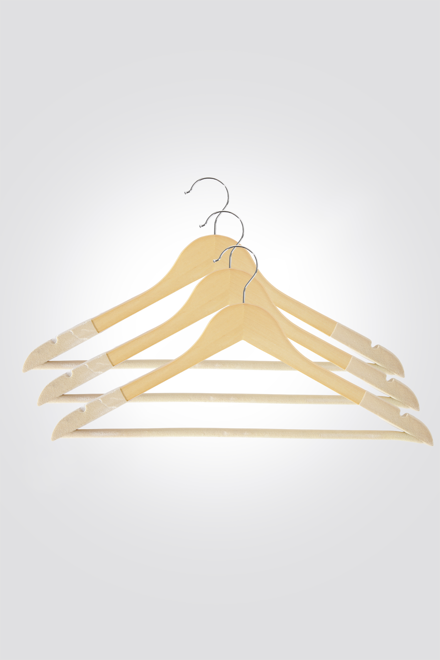 סט 3 קולבים עץ