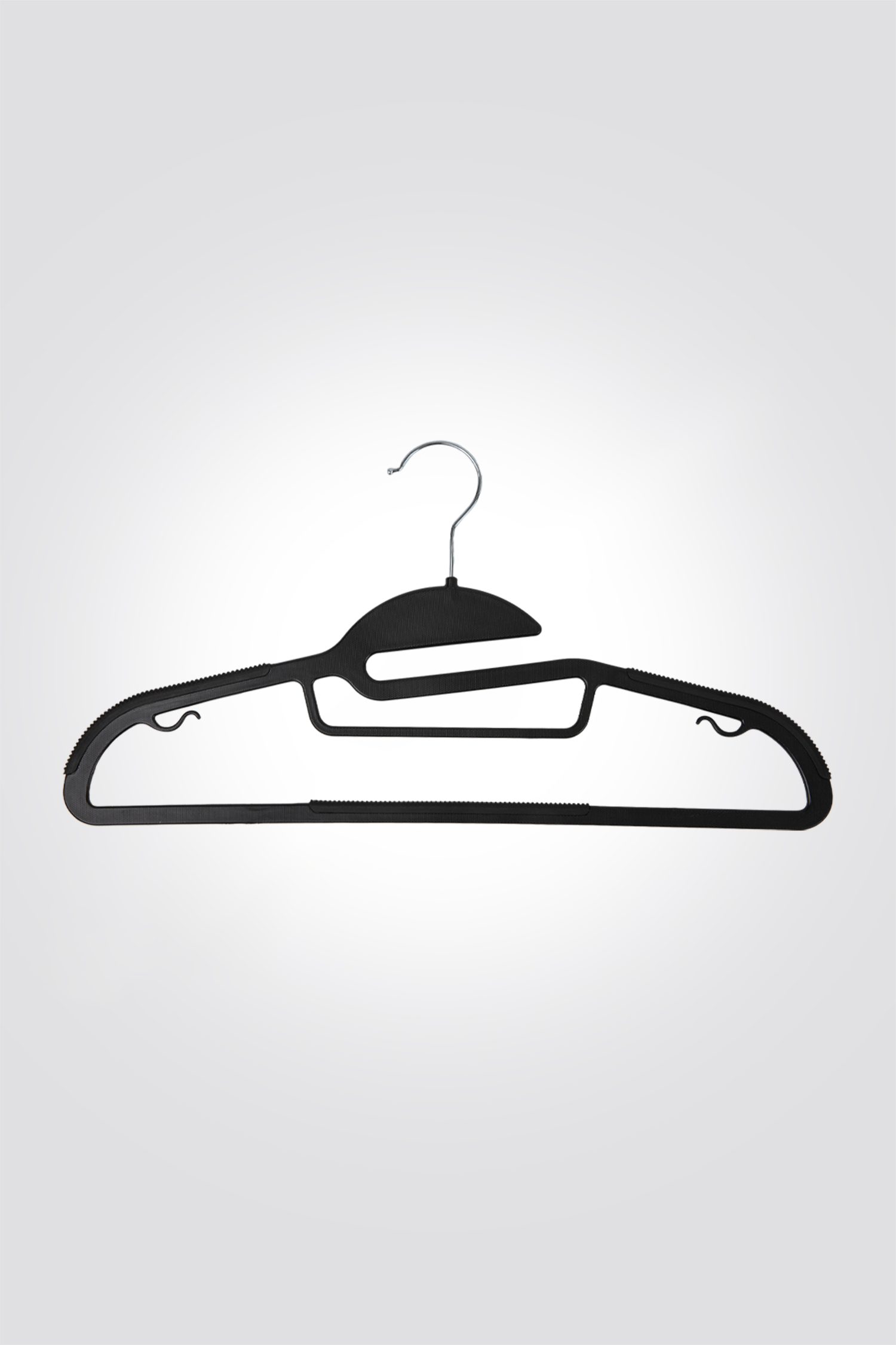 סט 8 קולבים פלסטיק צבע שחור