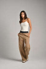 גופיית ספגטי מבד אלסטי 