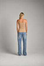 גופיית ספגטי מבד אלסטי 