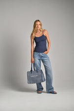 גופיית ספגטי מבד אלסטי 