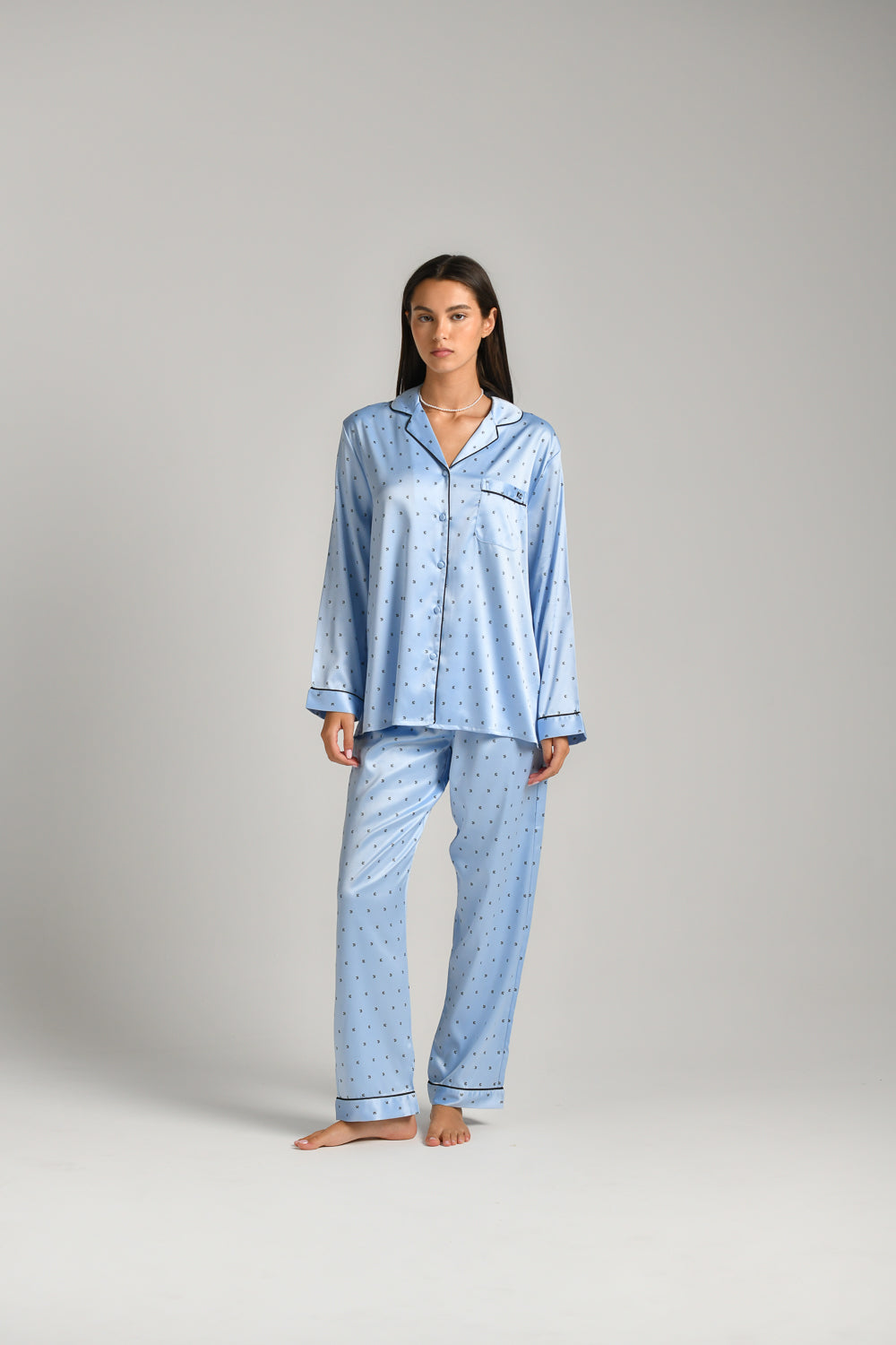 סט פיג'מה ארוכה לנשים