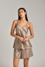 סט פיג'מה קצרה לנשים