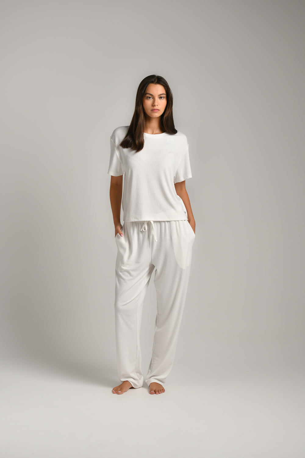 מכנסיים ארוכים סופט ריב לנשים