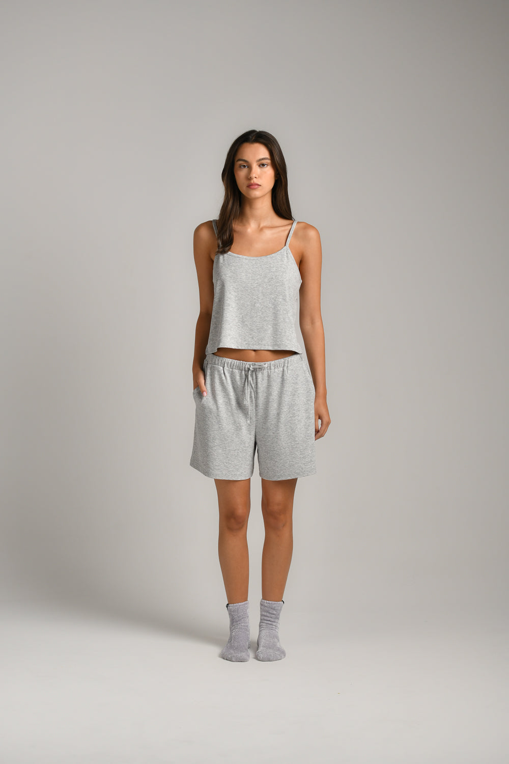 מכנסי שורט מבד ריב