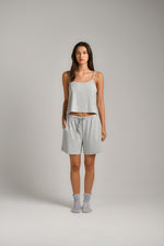 מכנסי שורט מבד ריב