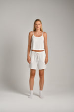 מכנסי שורט מבד ריב