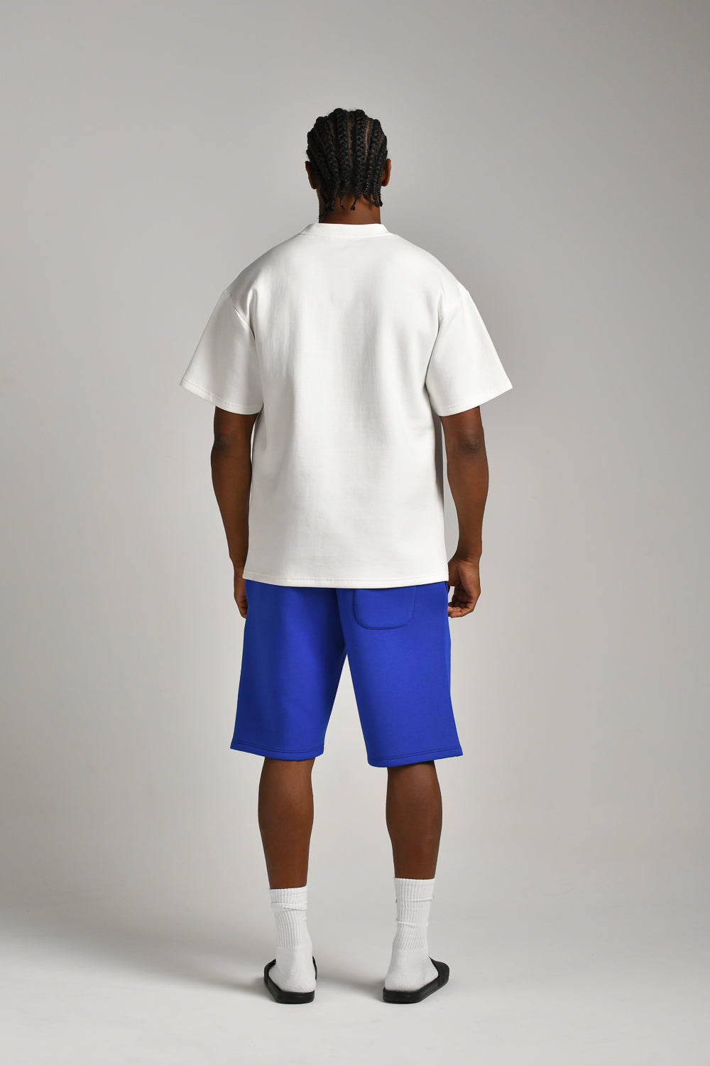 טי שירט אוברסייז דפוס ריבוע לגברים