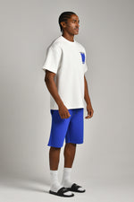 טי שירט אוברסייז דפוס ריבוע לגברים