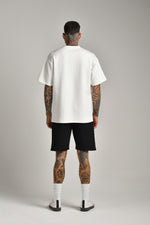 טי שירט אוברסייז דפוס ריבוע לגברים