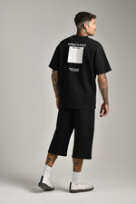 טי שירט אוברסייז עם דפוס בגב