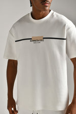 טי שירט אוברסייז סנטר פרינט לגברים