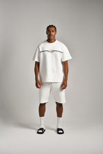 טי שירט אוברסייז סנטר פרינט לגברים