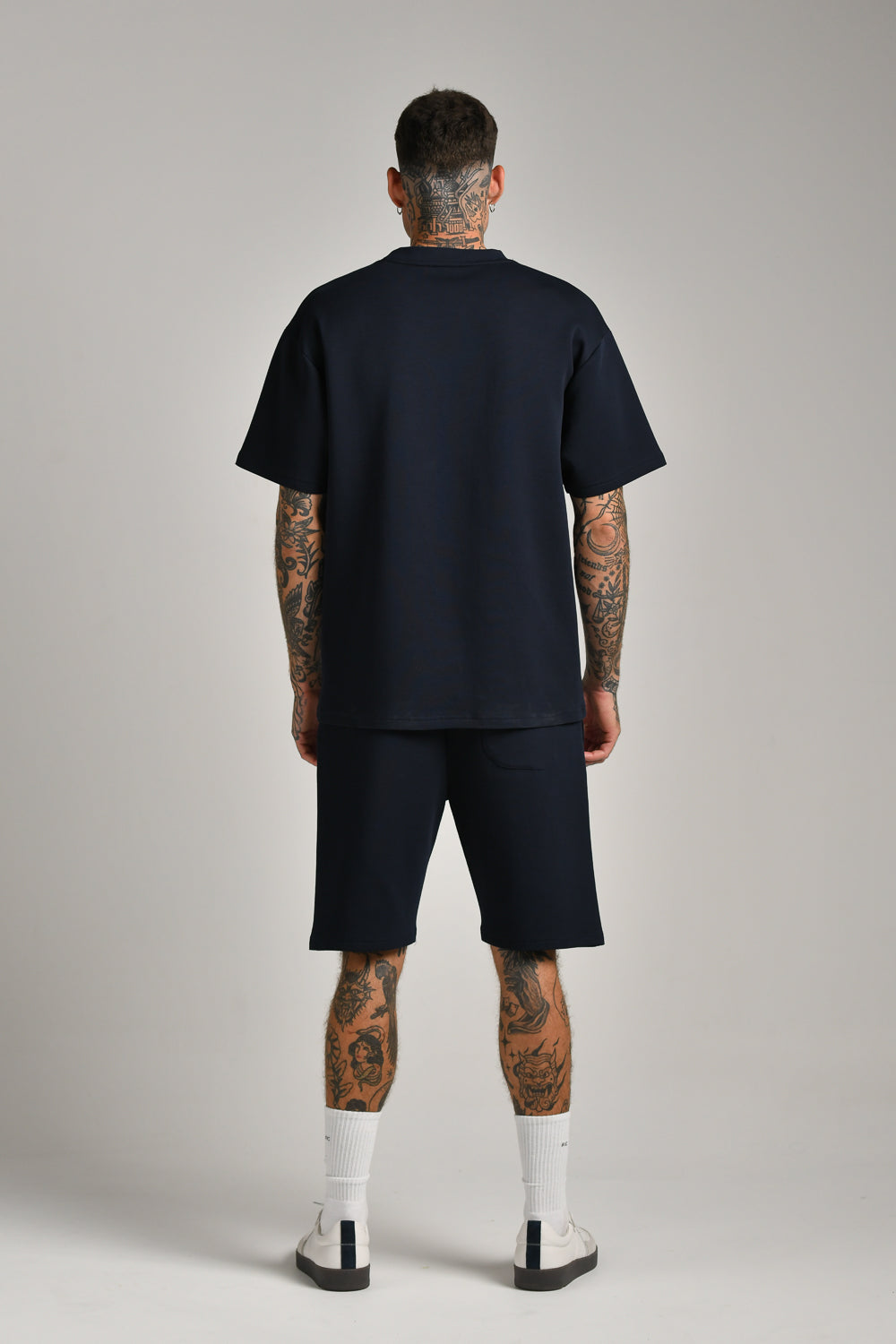 טי שירט אוברסייז סנטר פרינט לגברים