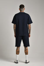 טי שירט אוברסייז סנטר פרינט לגברים