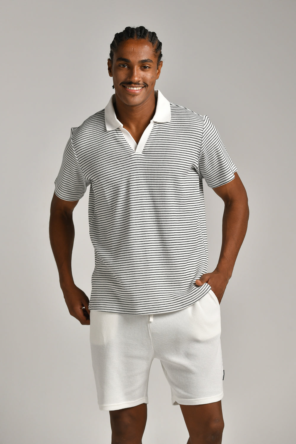 חולצת פולו וואפל פסים