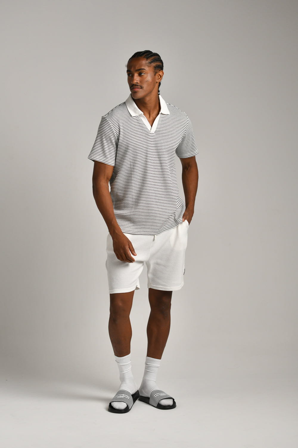 חולצת פולו וואפל פסים