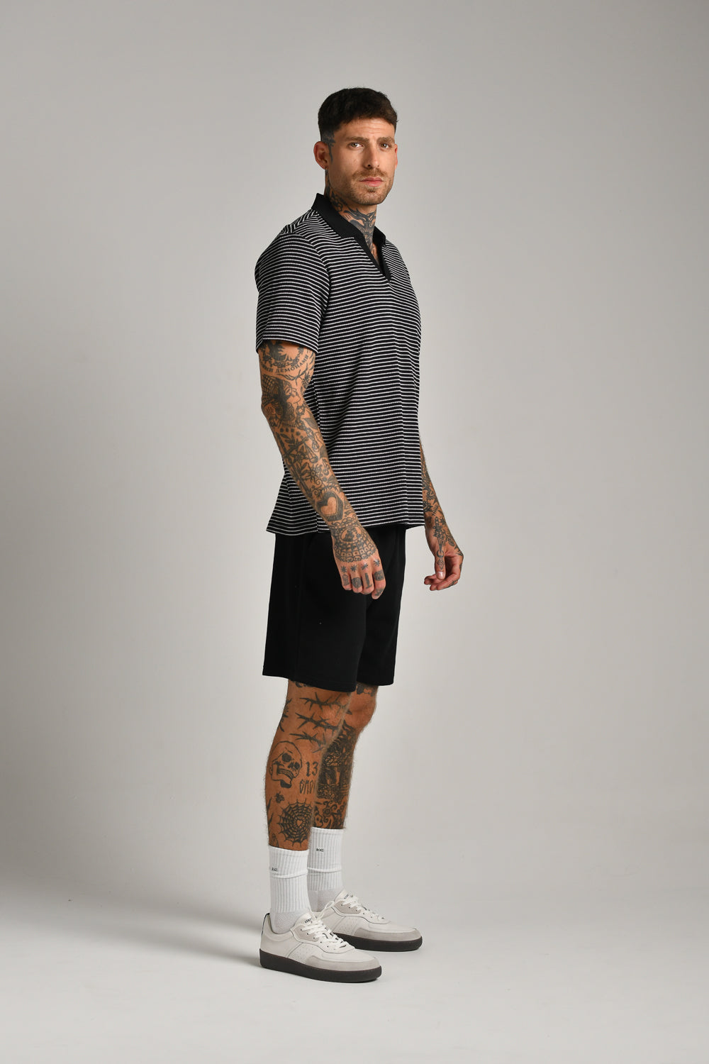 חולצת פולו וואפל פסים